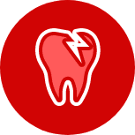 illustrates a fractured tooth